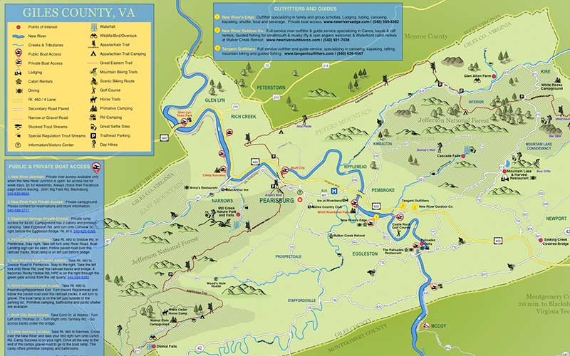 New River Fishing Map The New River | Town Of Narrows